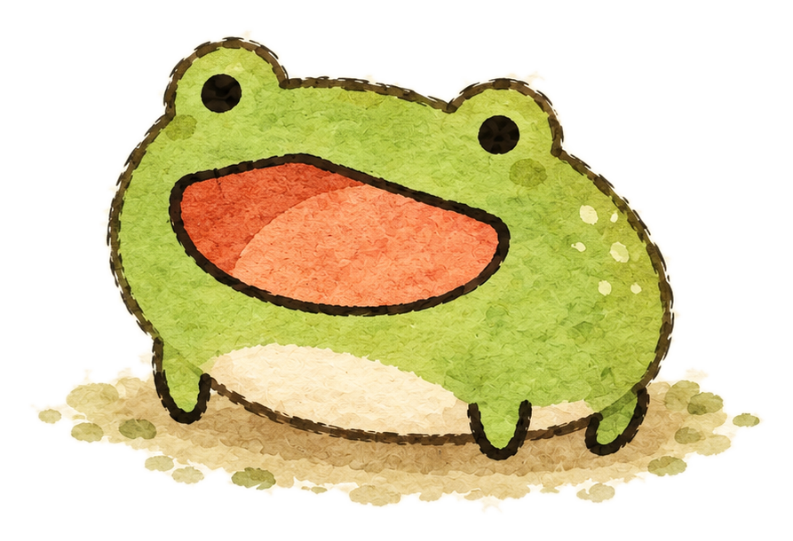 The happiest-looking little green frog